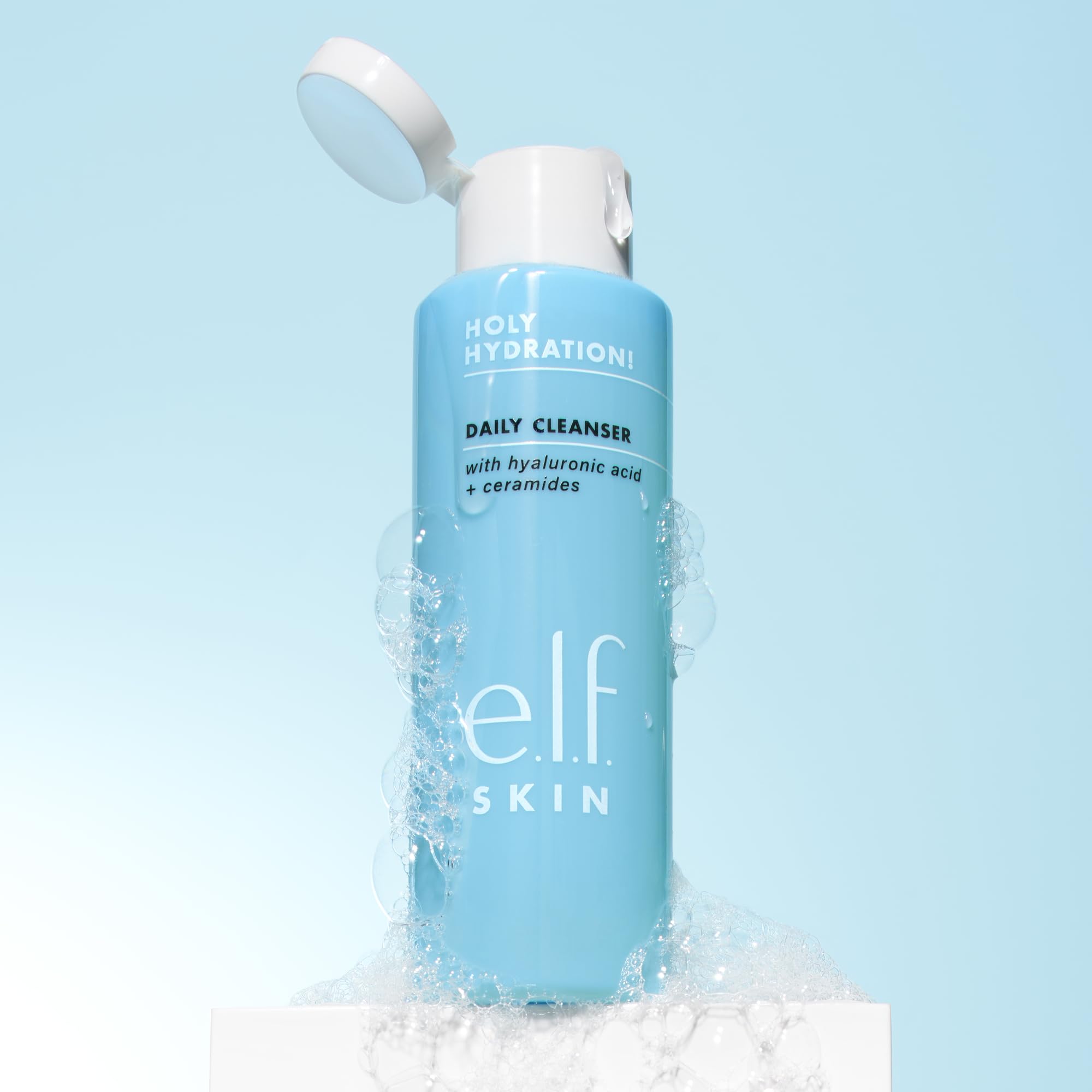 e.l.f. SKIN Holy Hydration! Daily Cleanser, Face Cleanser For Washing Away Excess Oil, Impurities & Makeup, Made With Hyaluronic Acid, Vegan & Cruelty-Free